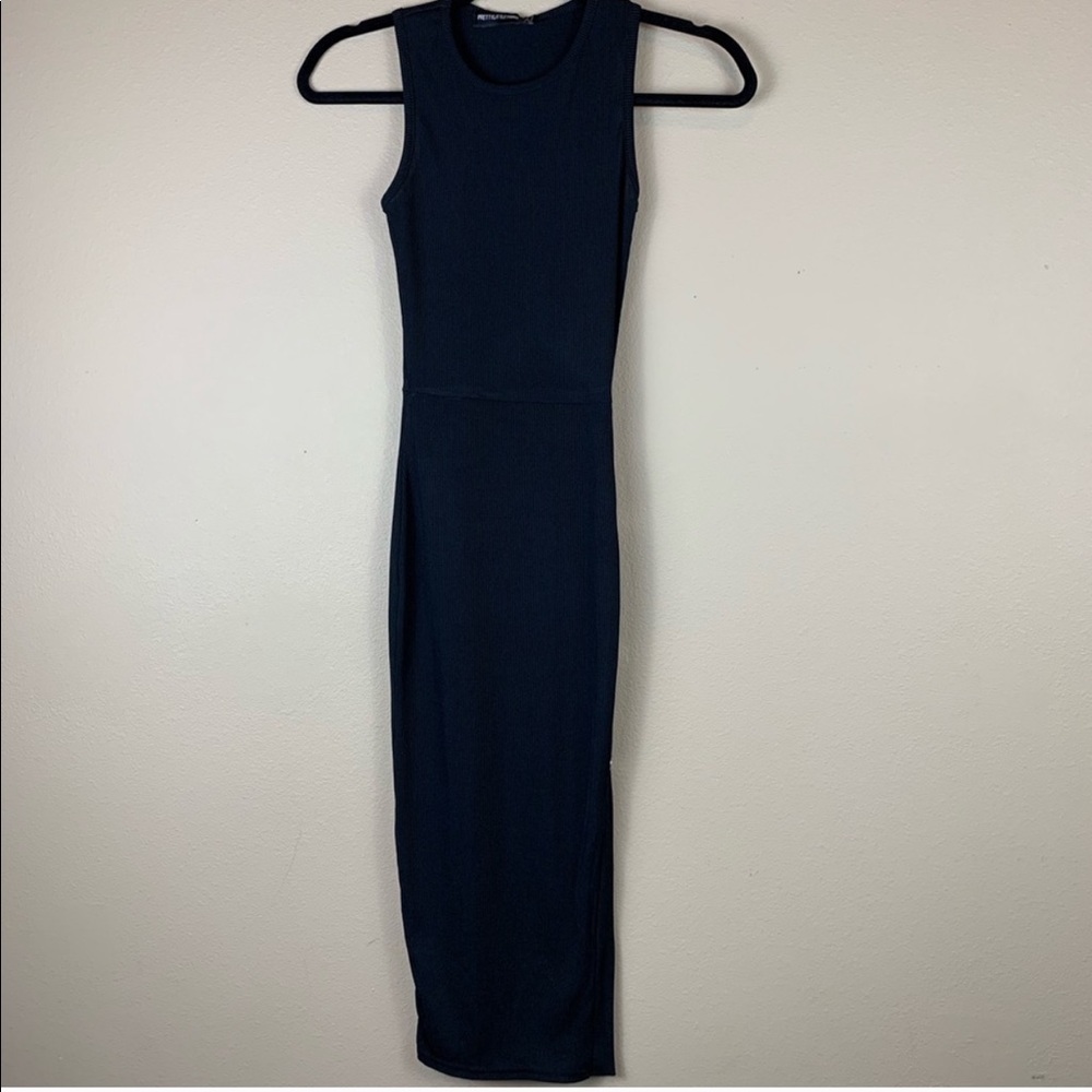 Pretty Little Thing Ribbed Button Slit Dress - Picture 4 of 6